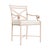 Brown Jordan Venetian Arm Chair in Blush with Sea Salt and Dusty Pink Welt Cushions For Sale