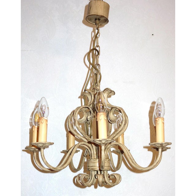 Wrought Iron Ceiling Lamp from Koch & Sons, 1960s For Sale - Image 4 of 10