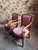 This elegant pair of French armchairs was produced in the 1950s and crafted from solid walnut wood. The chairs are...