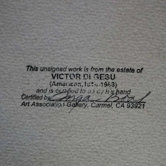 Paper Still Life' by Victor Di Gesu; Mid-Century California Post-Impressionist, Louvre, Lacma, Académie Chaumière For Sale - Image 7 of 8