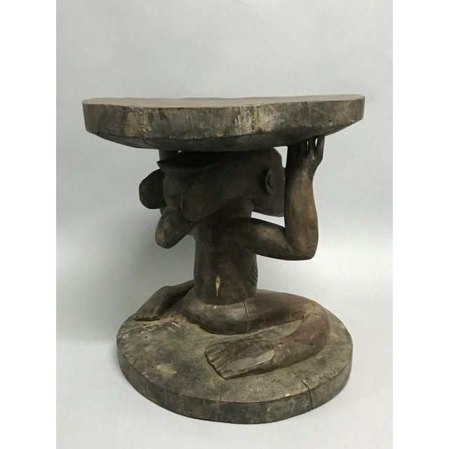 African art, tribal art Luba Female Caryatid Stool from DRC . Made of solid wood. Very good and excellent condition. We...
