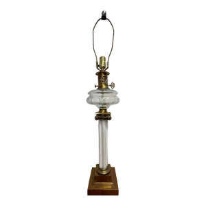 Vintage Corinthian Column Oil Lamp