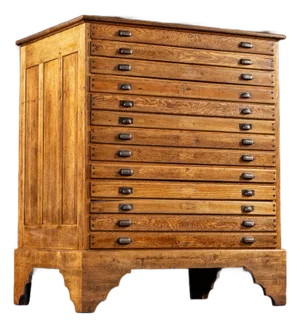 Massive Early 20th Century Oak 13-Drawer Flat File Cabinet