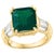 GIA Certified 3.41 Ct Octagonal Colombian Emerald & Diamond Ring 14K Yellow Gold For Sale - Image 15 of 18