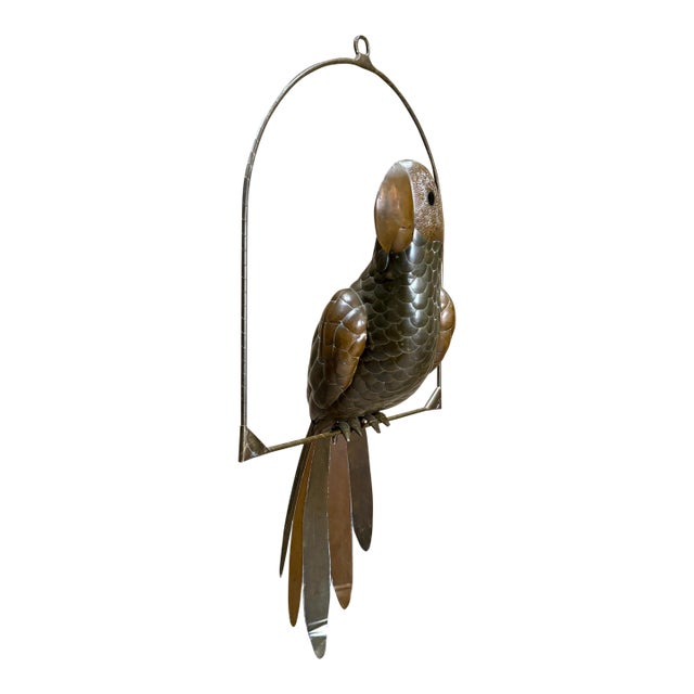 Mid-Century Modern Bustamante Style Parrot Hanging Sculpture For Sale