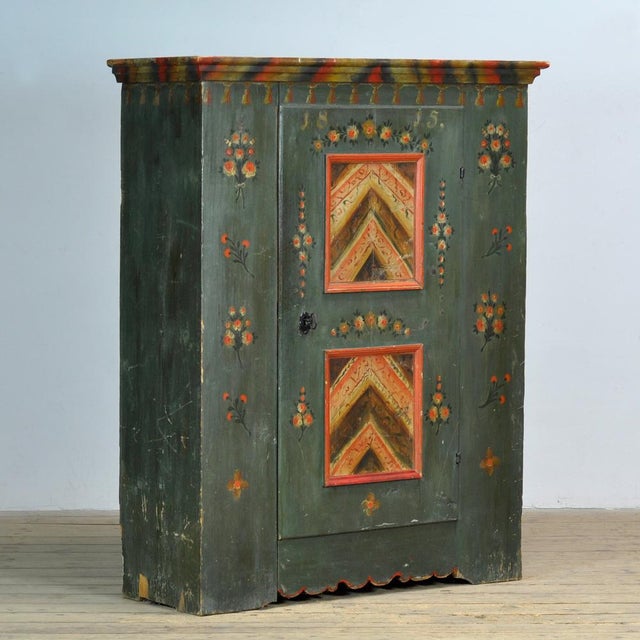 Antique German Pine Bridal Cabinet, 1815 For Sale - Image 3 of 15