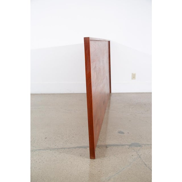1960s Mid Century Danish Modern Headboard Bed Frame Teak King Sz Rectangular Size For Sale - Image 4 of 12