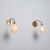 Pair of italian wall sconces from the 1950s, crafted in brass with opaline glass diffusers. The design is simple and well...