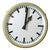 Double-Faced Illuminated Railway Station Clock with Green Quartz Conversion from RFT, Germany, 1950s For Sale