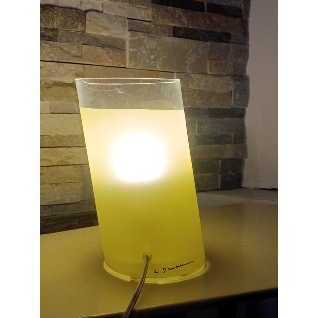 Yellow Modern Table Lamp by Louis Drimmer, 1970s For Sale - Image 8 of 9