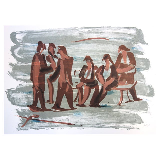 Jean Helion, Animated Conversation, Original Lithograph For Sale