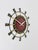 1950s Large Mid-Century Brutalist Junghans Sunburst Wall Clock in Brass, Germany, 1950s For Sale - Image 5 of 16