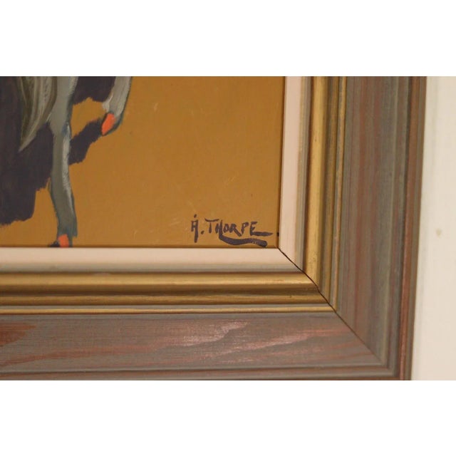 Åke Thorpe, Man on a Donkey, 1960s, Oil on Panel, Framed For Sale - Image 6 of 11