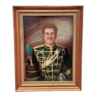 Unknown, Cavalry Officer, Oil, Framed For Sale