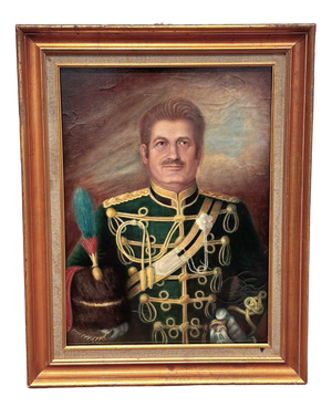 Unknown, Cavalry Officer, Oil, Framed
