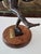 Wood Vintage Mid Century Signed Bronze Footballer Sculpture For Sale - Image 7 of 9