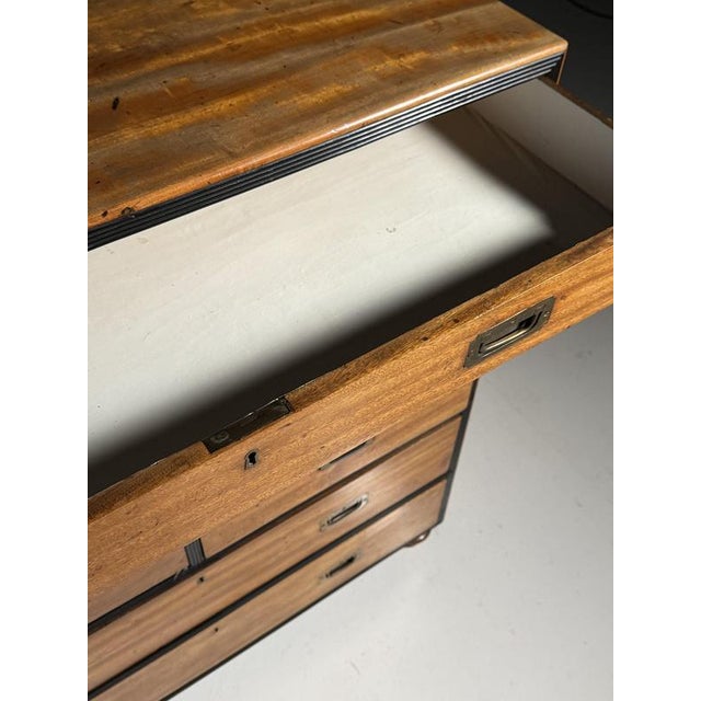 Antique Campaign Chest of Drawers, 1800s For Sale - Image 10 of 18
