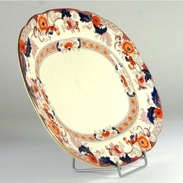 Victorian Earthenware Platter from Derby Crown Ware For Sale - Image 6 of 9