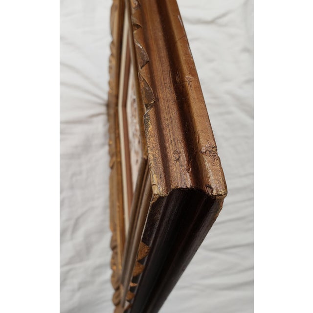 1980s Carole Gerst Katz Textured Floral Art Impasto Oil Painting in Ornate Gold Gilted Wood Frame Signed For Sale - Image 11 of 18