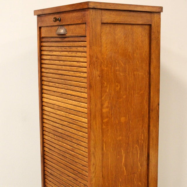 Vintage Filing Cabinet in Oak, 1920s For Sale - Image 12 of 15