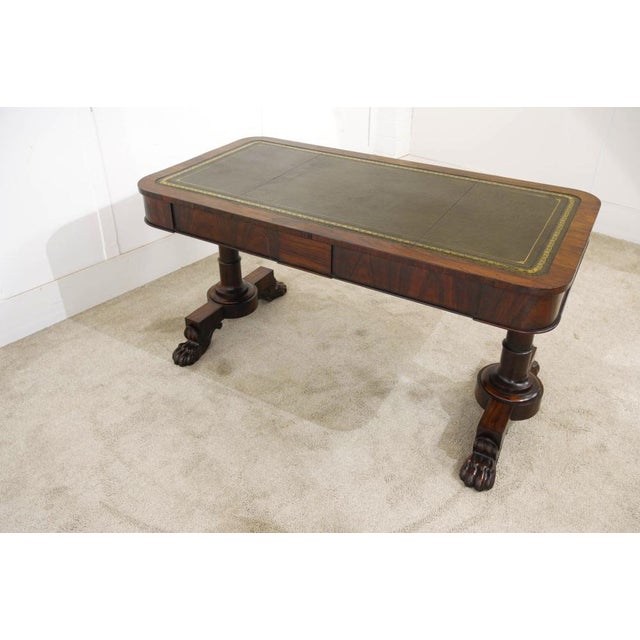 Animal Skin William IV Writing Table in Mahogany, 1830 For Sale - Image 7 of 11