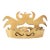 Victorian Brass Crown Wall Pocket For Sale