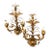 Mid 20th Century Scroll and Leaf Two Light Sconces - a Pair For Sale