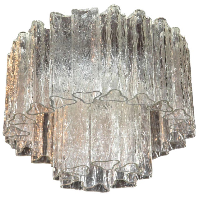 Large Tronchi Murano Venini Chandelier For Sale