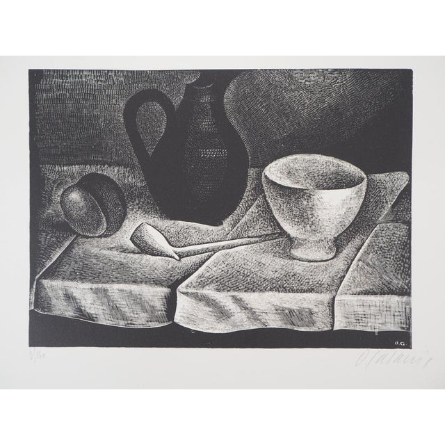 Demetrios Galanis, Still Life with Pitcher, 1926, Original Engraving For Sale - Image 3 of 7