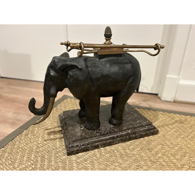 Maitland Smith Elephant Towel Holder For Sale - Image 10 of 11