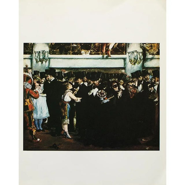 1977 After Edouard Manet "Le Bal De L'Opera", Vintage Full-Color Print For Sale - Image 4 of 6