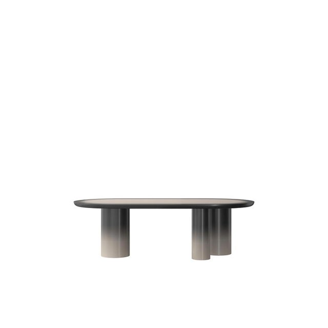 Zeus Gradient Oval Dining Table with Lacquer Finish by Ultramobili For Sale - Image 4 of 13