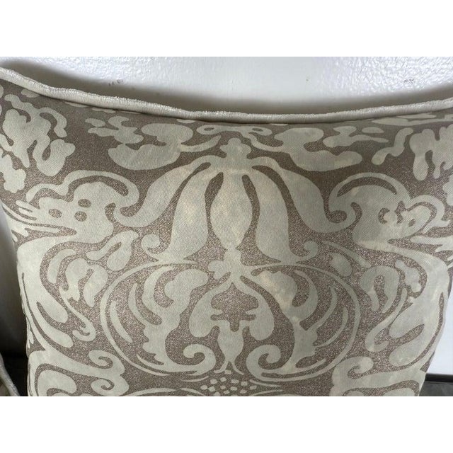 Early 21st Century Custom Fortuny Pillows Using Vintage Fortuny Fabric, by Melissa Levinson For Sale - Image 5 of 6