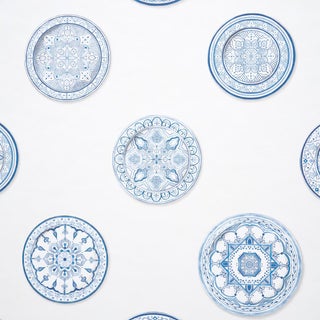 SAMPLE - Schumacher X Mark D. Sikes Montecito Porcelain In Indigo For Sale