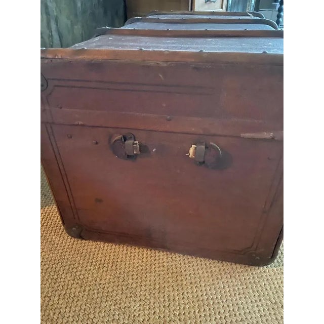 Paper Vintage Transport Trunk, 1940s For Sale - Image 7 of 11