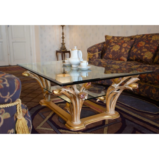 Wood Italian Glass Coffee Table from Turri, Carugo, 2005 For Sale - Image 7 of 8