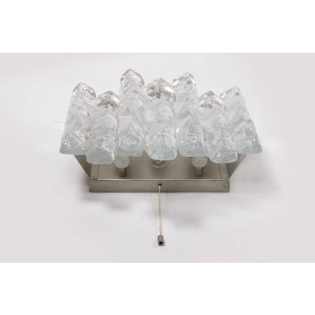 Crystal Ice Glass Wall Lamp from Kalmar Franken Kg, 1960s For Sale - Image 11 of 13