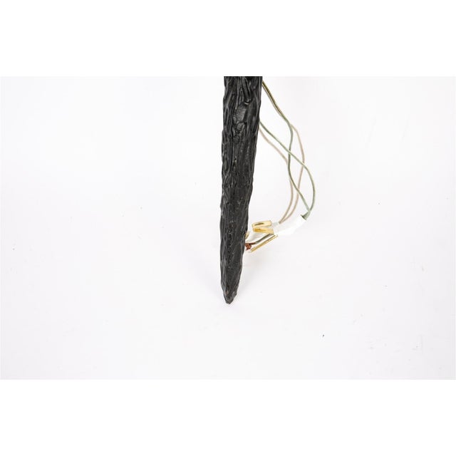 Brutalist Vintage Carole Gratale Giacometti Style Two-Light Wall Sconce—A Pair For Sale - Image 3 of 6