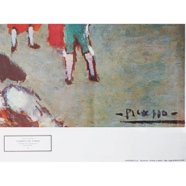 Printmaking Materials Pre-1970s After Picasso "Corrida De Toros", Period Vintage Poster From Spain For Sale - Image 7 of 11