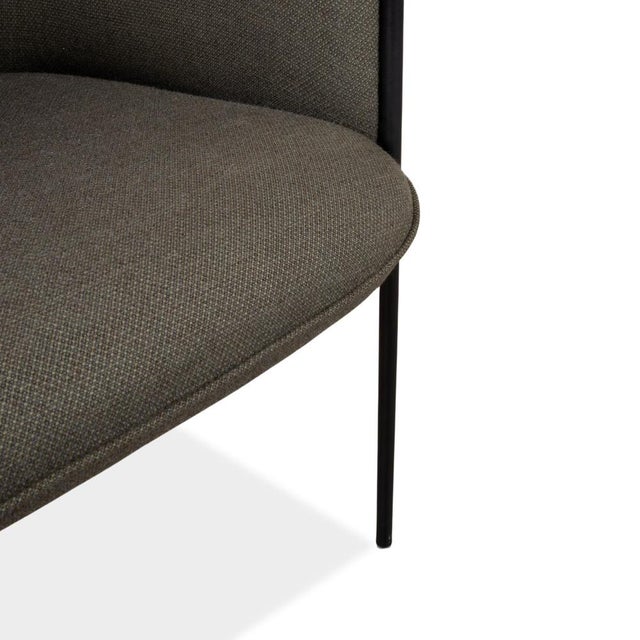 Sepal Chairs with Black Steel Frames and Fiord Upholstery from Kvadrat by Luca Nichetto for Wendelbo, Set of 4 For Sale - Image 6 of 12