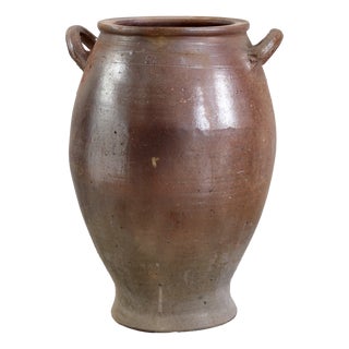 Large Antique Provençal Style Stoneware Jar, 1950s For Sale