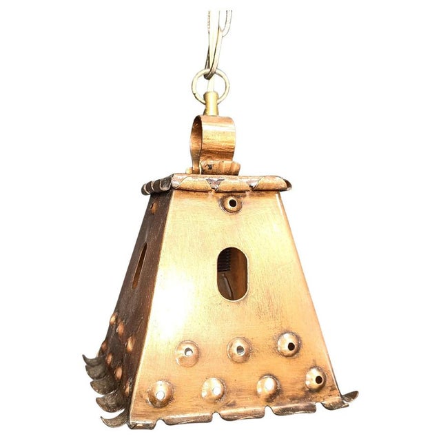 Brutalist Copper Pendant Light, 1970s For Sale - Image 13 of 13