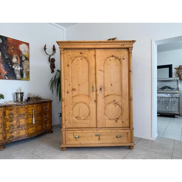 Gründerzeit Farmhouse Wardrobe in Softwood, Styria For Sale - Image 14 of 14