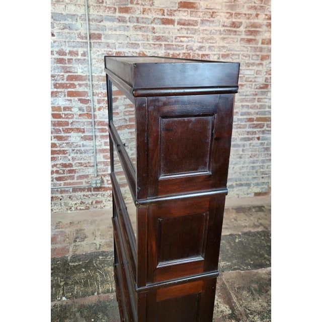 Antique Macey Mahogany Lawyer's Bookcase 4 Stacks-C1910s For Sale - Image 4 of 10