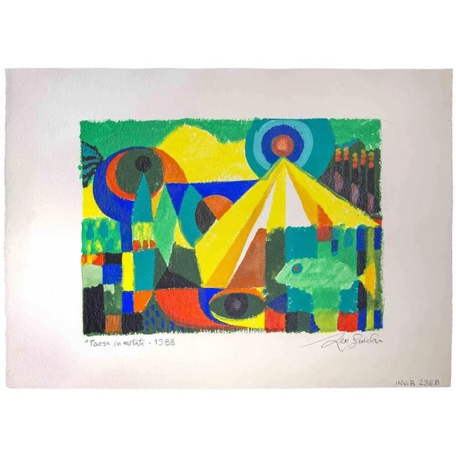 Paese in estate is an original contemporary artwork realized in 1988 by the italian contemporary artist leo guida (1992 -...