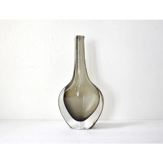 Orrefors Vintage Mid-Century 1950s Nils Landberg for Orrefors Swedish Sommerso Dusk Series Vase For Sale - Image 4 of 10