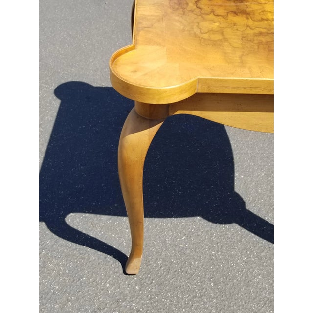 Vintage Baker Furniture French Style Side Table ~ End Table W Burl Wood For Sale - Image 10 of 12