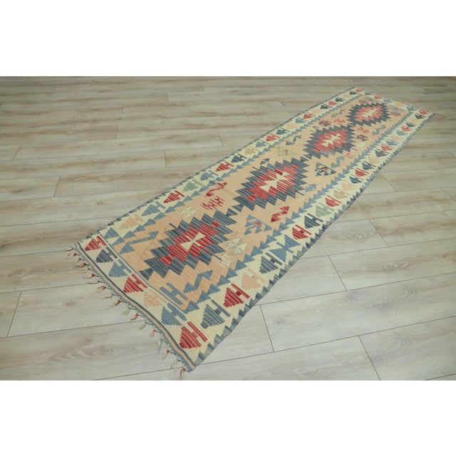 Size: 2.5 x 9.5 ft ( 77 x 290 cm) 30 x 114 inches Color: Organic Natural Dye ( Red,Blue,Beige,Cream ) Material: 100% Hand...