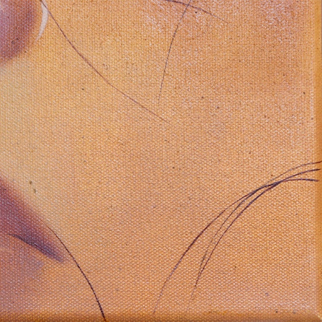 Textile Dusky - Original Neutral Contemporary Figurative Oil Painting on Canvas For Sale - Image 7 of 9