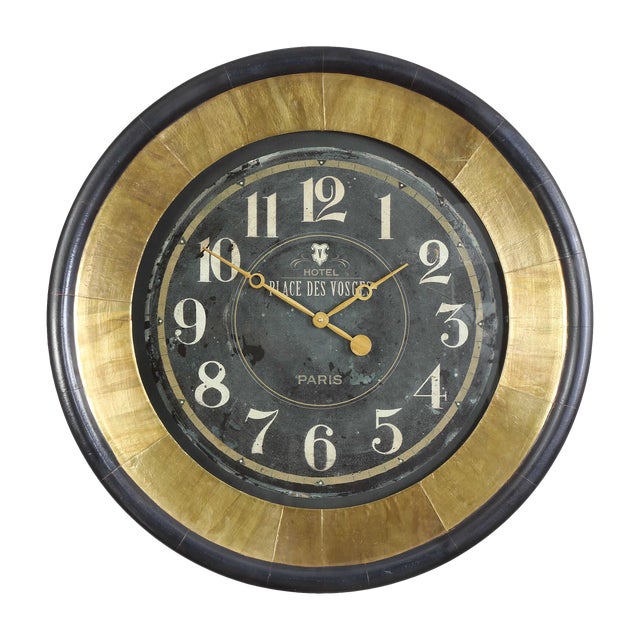 Bold Brass Wall Clock Chairish
